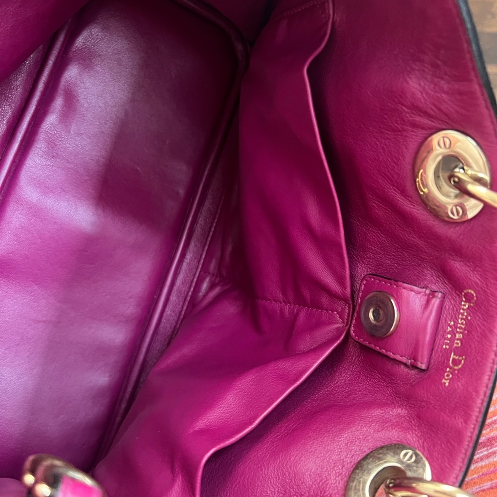 Christian Dior Diorissimo 2 way tote bag in pebbled calfskin black rose - Picture 7 of 11